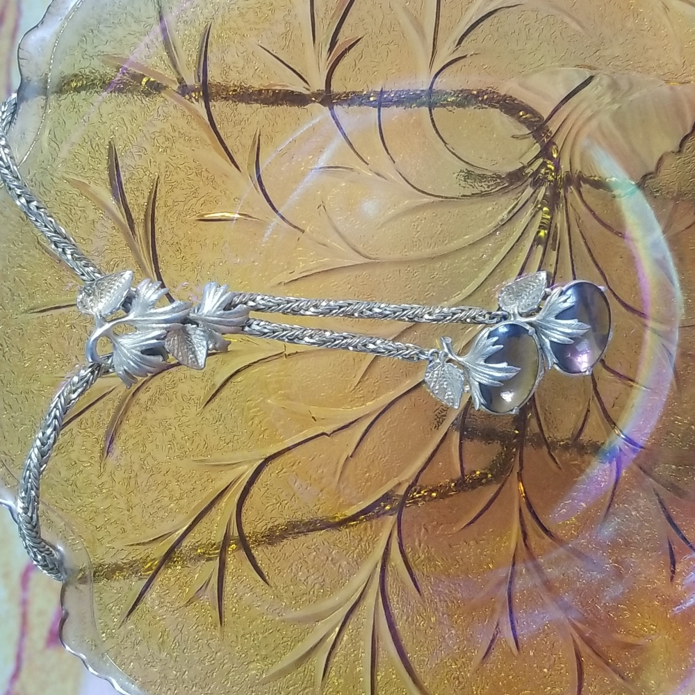 Vintage Dangling Gem Fruit Necklace